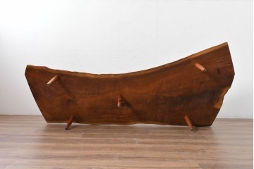 和製ヴィンテージ　ジョージ・ナカシマ(George Nakashima)　素材を活かした造形が魅力のコノイドベンチ　(R-088232)