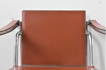 【簡易リペア限定品】　イタリアヴィンテージ　Cassina(カッシーナ)　当時のロゴシールあり　ル・コルビュジエ(Le Corbusier)　ピエール・ジャンヌレ(Pierre Jeanneret)　シャルロット・ペリアン(Charlotte Perriand)　LC1　スリングチェア　現行定価約78万円　(R-088233)