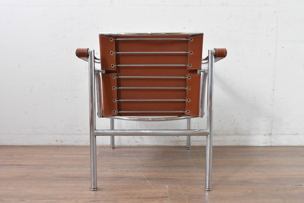 【簡易リペア限定品】　イタリアヴィンテージ　Cassina(カッシーナ)　当時のロゴシールあり　ル・コルビュジエ(Le Corbusier)　ピエール・ジャンヌレ(Pierre Jeanneret)　シャルロット・ペリアン(Charlotte Perriand)　LC1　スリングチェア　現行定価約78万円　(R-088233)