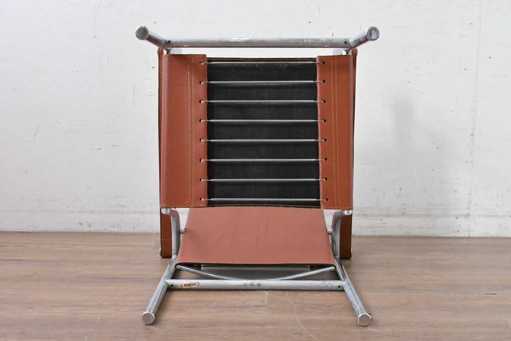 【簡易リペア限定品】　イタリアヴィンテージ　Cassina(カッシーナ)　当時のロゴシールあり　ル・コルビュジエ(Le Corbusier)　ピエール・ジャンヌレ(Pierre Jeanneret)　シャルロット・ペリアン(Charlotte Perriand)　LC1　スリングチェア　現行定価約78万円　(R-088233)