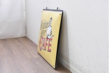 ヴィンテージ雑貨　ベルギー　レトロなアート看板　(R-088240)