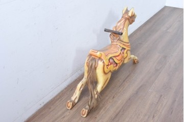 【簡易リペア限定品】　イギリスヴィンテージ　躍動感のある馬のオブジェ　※ディスプレイ用　(R-088241)