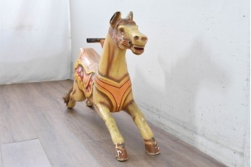 【簡易リペア限定品】　イギリスヴィンテージ　躍動感のある馬のオブジェ　※ディスプレイ用　(R-088241)