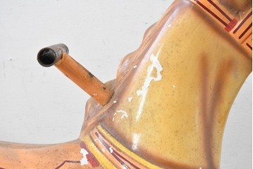 【簡易リペア限定品】　イギリスヴィンテージ　躍動感のある馬のオブジェ　※ディスプレイ用　(R-088241)