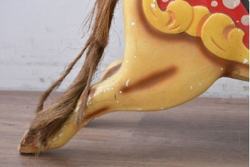 【簡易リペア限定品】　イギリスヴィンテージ　躍動感のある馬のオブジェ　※ディスプレイ用　(R-088241)