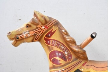【簡易リペア限定品】　イギリスヴィンテージ　躍動感のある馬のオブジェ　※ディスプレイ用　(R-088241)