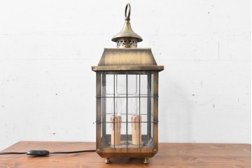 アメリカヴィンテージ　ランタン型のクラシカルなテーブルランプ　(R-088256)