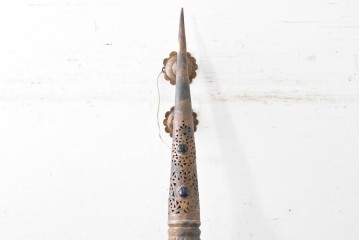 ヴィンテージ照明　モロッコ　希少デザイン　透かし細工とカボション装飾のウォールライト　(R-088259)