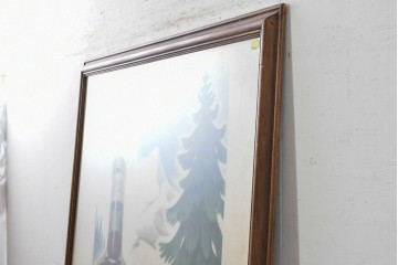 フランスヴィンテージ　特大!!　高さ170cm　広告ポスター風の存在感のあるディスプレイパネル　(R-088263)