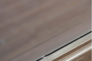 ヨーロッパヴィンテージ　ポストモダン　波打つフレームが印象的なウォールミラー　(R-088265)