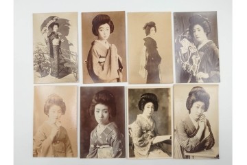戦前　サイン入り　女優・俳優・舞妓　ブロマイド・絵葉書・ポストカードを含む136枚セット　(R-088274)