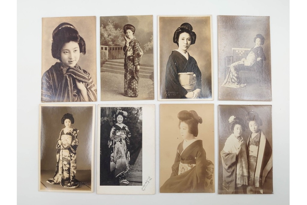 戦前　サイン入り　女優・俳優・舞妓　ブロマイド・絵葉書・ポストカードを含む136枚セット　(R-088274)