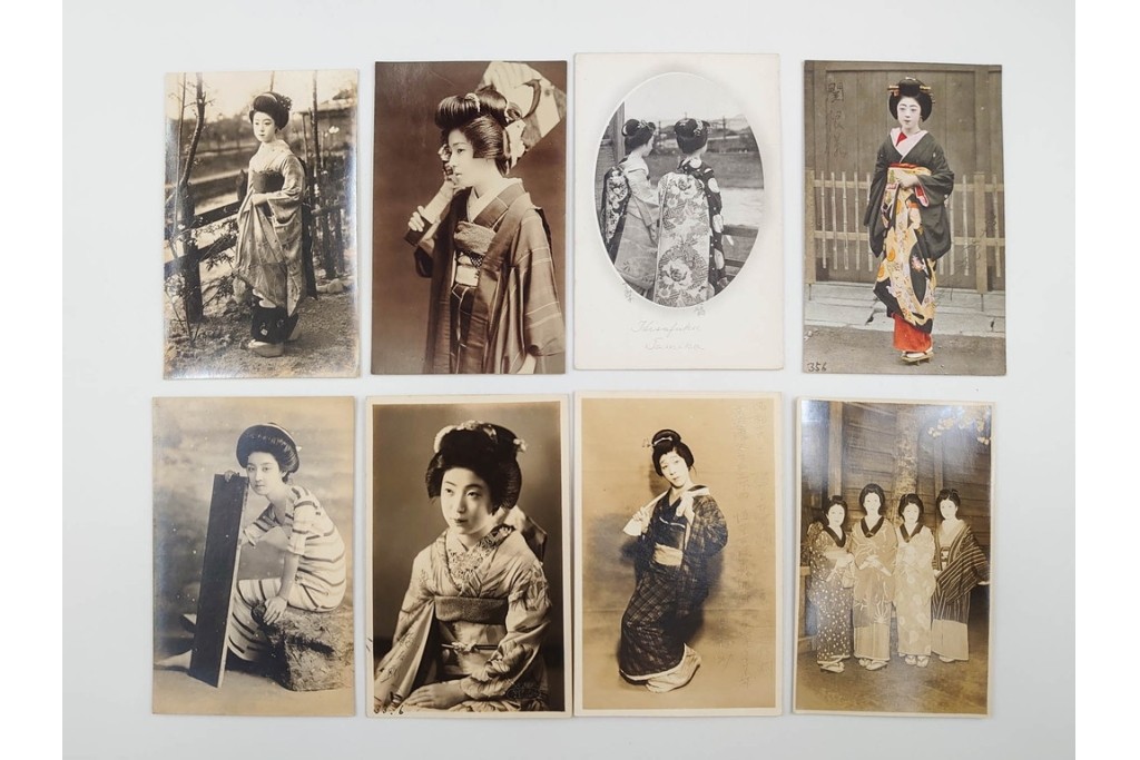 戦前　サイン入り　女優・俳優・舞妓　ブロマイド・絵葉書・ポストカードを含む136枚セット　(R-088274)