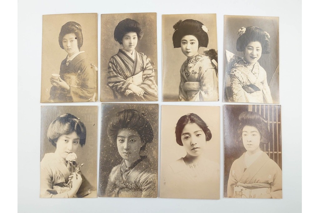 戦前　サイン入り　女優・俳優・舞妓　ブロマイド・絵葉書・ポストカードを含む136枚セット　(R-088274)
