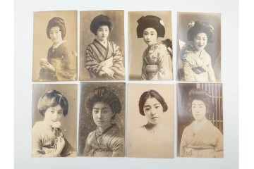 戦前　サイン入り　女優・俳優・舞妓　ブロマイド・絵葉書・ポストカードを含む136枚セット　(R-088274)
