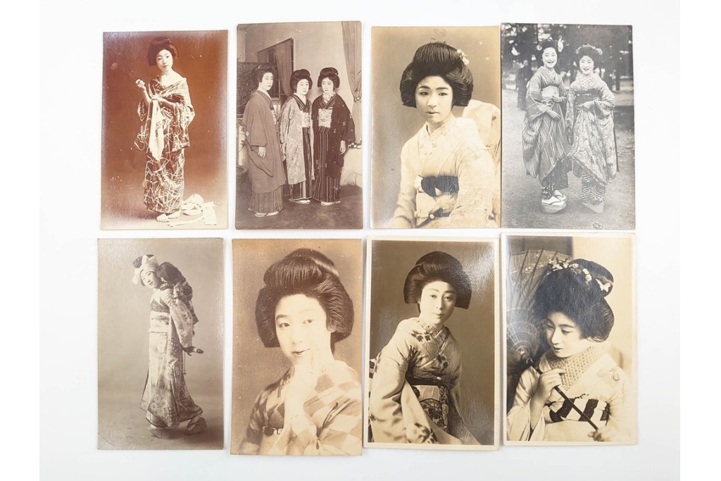 戦前　サイン入り　女優・俳優・舞妓　ブロマイド・絵葉書・ポストカードを含む136枚セット　(R-088274)