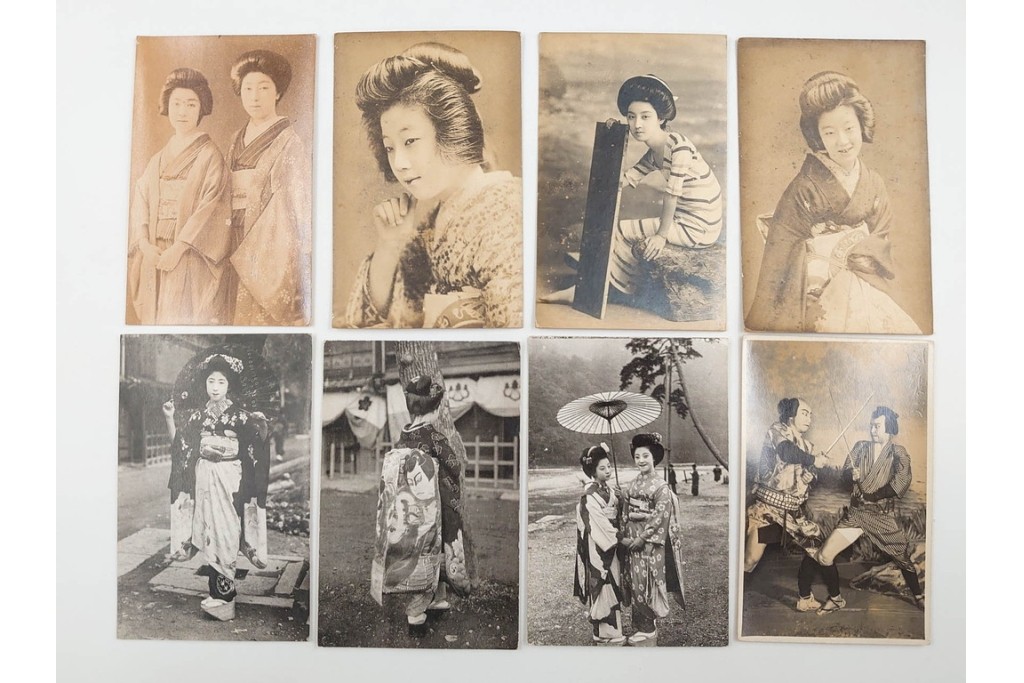 戦前　サイン入り　女優・俳優・舞妓　ブロマイド・絵葉書・ポストカードを含む136枚セット　(R-088274)