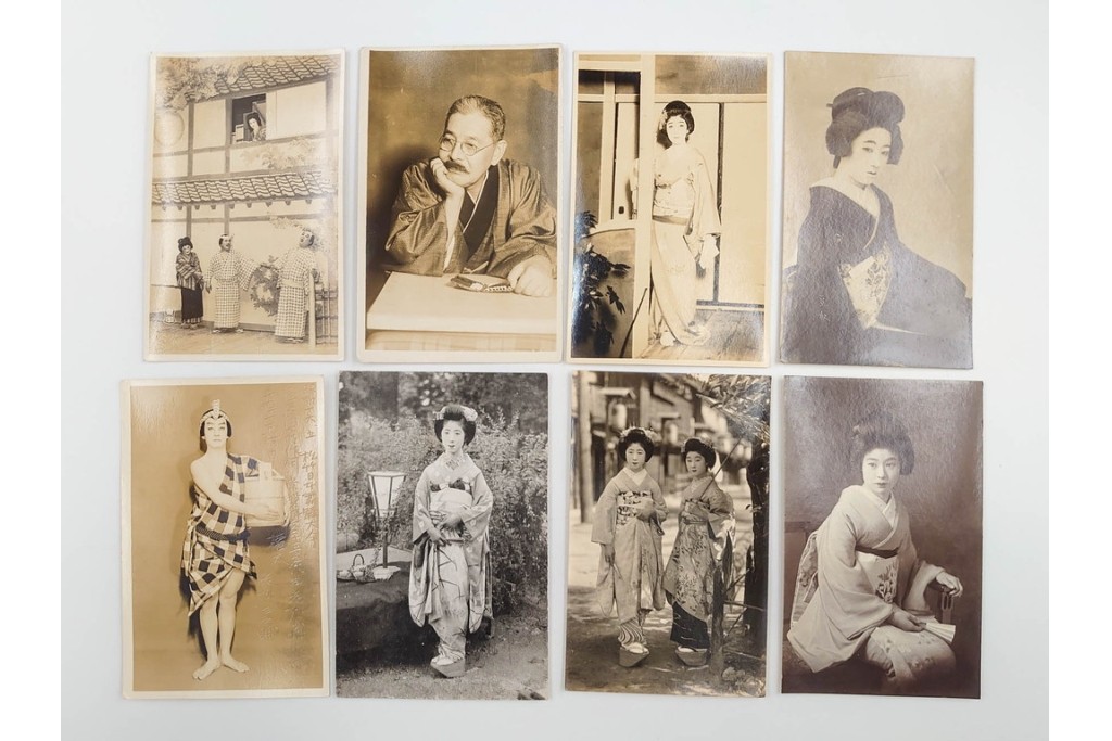 戦前　サイン入り　女優・俳優・舞妓　ブロマイド・絵葉書・ポストカードを含む136枚セット　(R-088274)