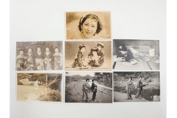 戦前　サイン入り　女優・俳優・舞妓　ブロマイド・絵葉書・ポストカードを含む136枚セット　(R-088274)