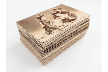 戦前　サイン入り　女優・俳優・舞妓　ブロマイド・絵葉書・ポストカードを含む136枚セット　(R-088274)