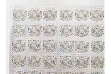 当時物　印刷途中　ビックリマン　悪魔VS天使シール　ワンダーマリア　パチ物のアンカットシート　(R-088276)