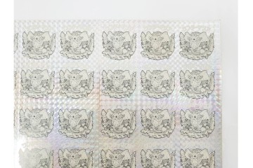 当時物　印刷途中　ビックリマン　悪魔VS天使シール　ワンダーマリア　パチ物のアンカットシート　(R-088276)