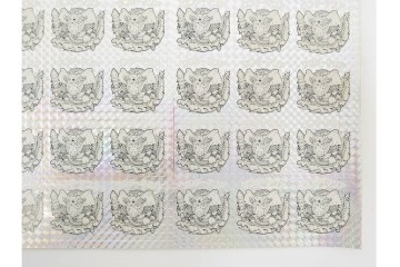 当時物　印刷途中　ビックリマン　悪魔VS天使シール　ワンダーマリア　パチ物のアンカットシート　(R-088276)