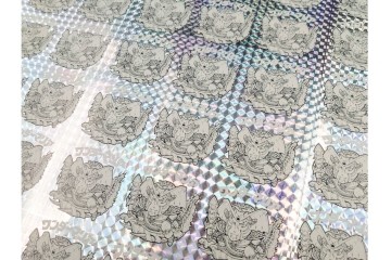 当時物　印刷途中　ビックリマン　悪魔VS天使シール　ワンダーマリア　パチ物のアンカットシート　(R-088276)