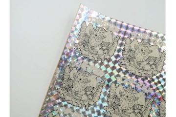 当時物　印刷途中　ビックリマン　悪魔VS天使シール　ワンダーマリア　パチ物のアンカットシート　(R-088276)