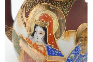 明治から大正期　薩摩焼　輸出用　金彩と人物図が華やかなティーセット　(R-088282)
