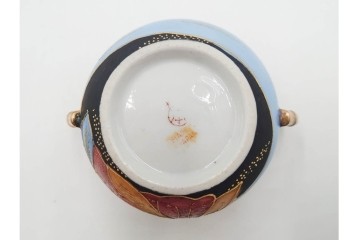 明治から大正期　薩摩焼　輸出用　金彩と人物図が華やかなティーセット　(R-088282)