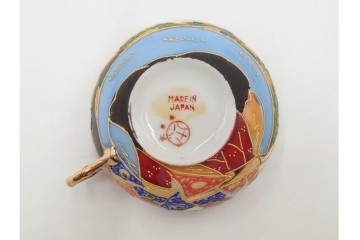 明治から大正期　薩摩焼　輸出用　金彩と人物図が華やかなティーセット　(R-088282)