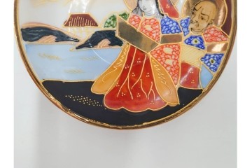 明治から大正期　薩摩焼　輸出用　金彩と人物図が華やかなティーセット　(R-088282)