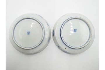 幕末から明治期　伊万里　在銘(角富)　錦手・金襴手　直径約16cm(5.1寸)　煌びやかな絵付けが魅力の中皿5枚セット　(R-088285)