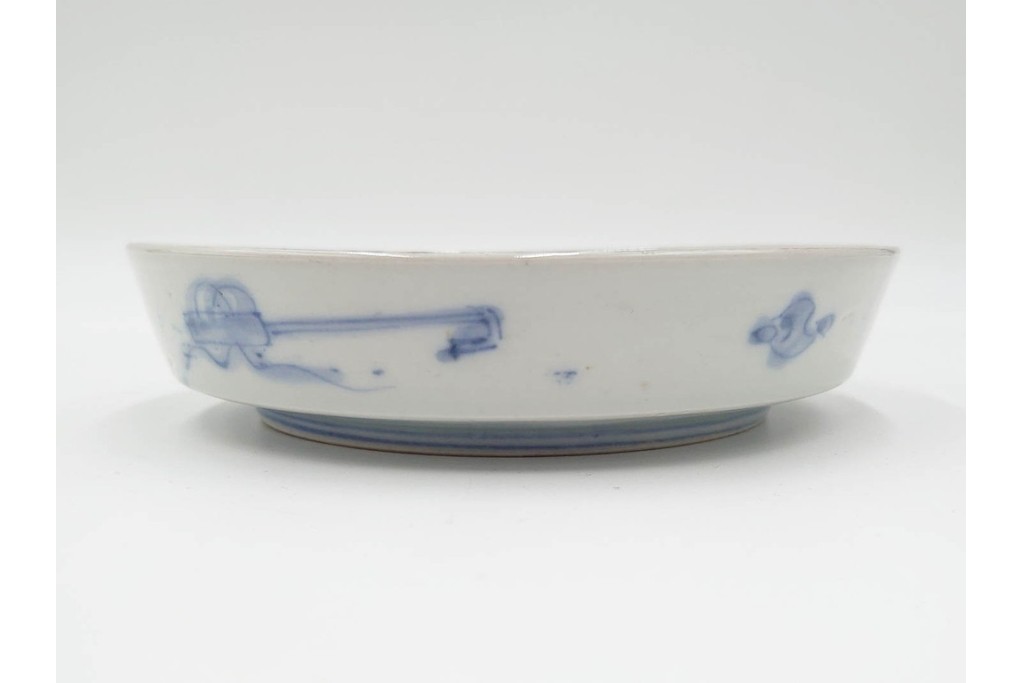 幕末から明治期　伊万里　在銘(角富)　錦手・金襴手　直径約16cm(5.1寸)　煌びやかな絵付けが魅力の中皿5枚セット　(R-088286)