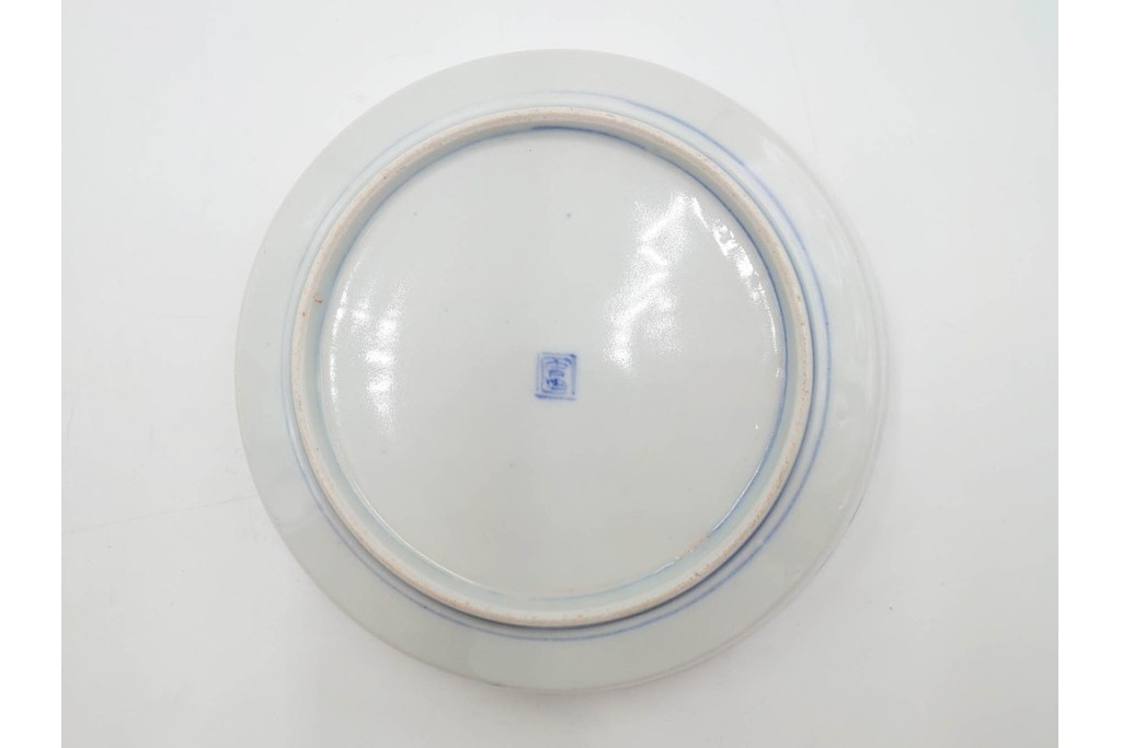 幕末から明治期　伊万里　在銘(角富)　錦手・金襴手　直径約16cm(5.1寸)　煌びやかな絵付けが魅力の中皿5枚セット　(R-088286)