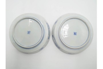 幕末から明治期　伊万里　在銘(角富)　錦手・金襴手　直径約16cm(5.1寸)　煌びやかな絵付けが魅力の中皿5枚セット　(R-088286)