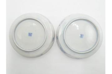 幕末から明治期　伊万里　在銘(角富)　錦手・金襴手　直径約16cm(5.1寸)　煌びやかな絵付けが魅力の中皿5枚セット　(R-088286)