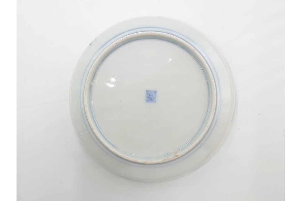 幕末から明治期　伊万里　在銘(角富)　錦手・金襴手　直径約16cm(5.1寸)　煌びやかな絵付けが魅力の中皿5枚セット　(R-088287)