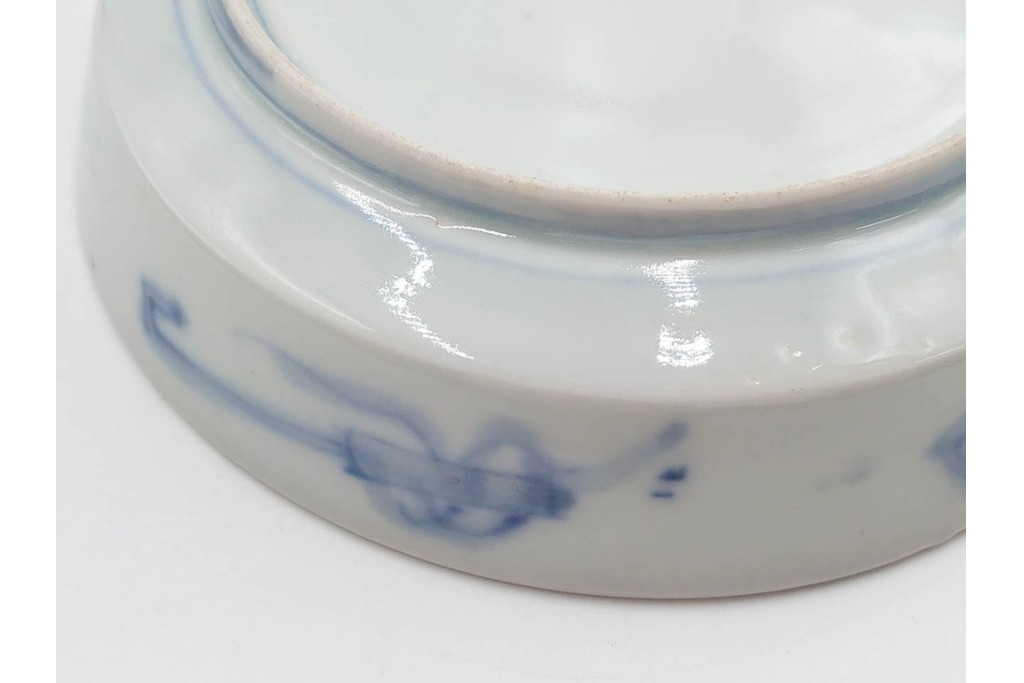 幕末から明治期　伊万里　在銘(角富)　錦手・金襴手　直径約16cm(5.1寸)　煌びやかな絵付けが魅力の中皿5枚セット　(R-088287)