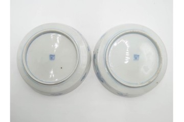 幕末から明治期　伊万里　在銘(角富)　錦手・金襴手　直径約16cm(5.1寸)　煌びやかな絵付けが魅力の中皿5枚セット　(R-088287)