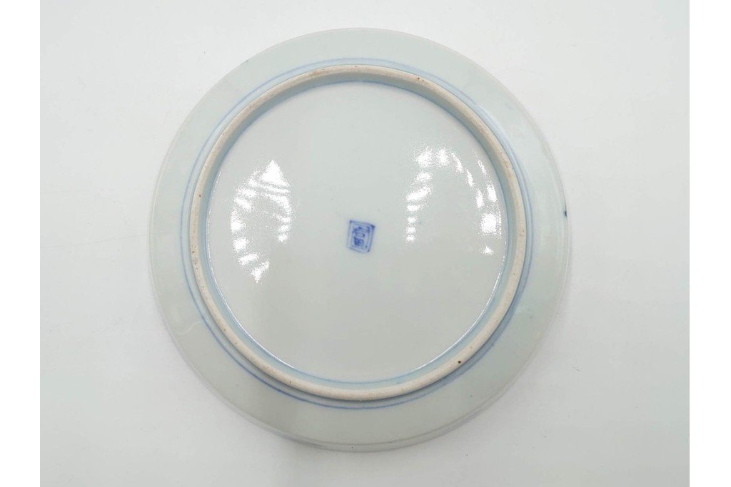 幕末から明治期　伊万里　在銘(角富)　錦手・金襴手　直径約16cm(5.1寸)　煌びやかな絵付けが魅力の中皿6枚セット　(R-088288)