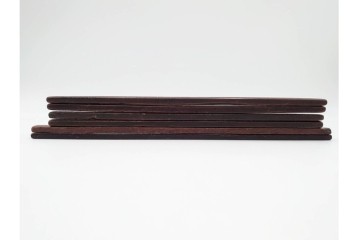 李朝　時代物　長さも意匠も異なる木製物差し6本セット　(R-088289)