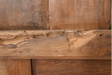 モロッコヴィンテージ　草花模様が手書きペイントされたインテリアパネル　(R-088313)