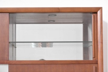 中古　美品　CONDE HOUSE(カンディハウス)　ウォールナット材　ミラーバックサイドボード　(R-088317)