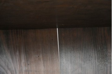 和製アンティーク　趣あるガラス使いが魅力的な戸棚　(R-088318)