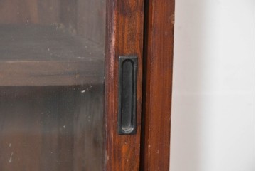 和製アンティーク　趣あるガラス使いが魅力的な戸棚　(R-088318)