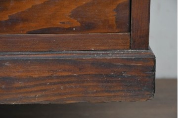 和製アンティーク　趣あるガラス使いが魅力的な戸棚　(R-088318)