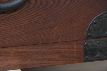和製アンティーク　上手物　杢目の良い三方欅(ケヤキ)材の関東時代箪笥サイドボード　(R-088320)
