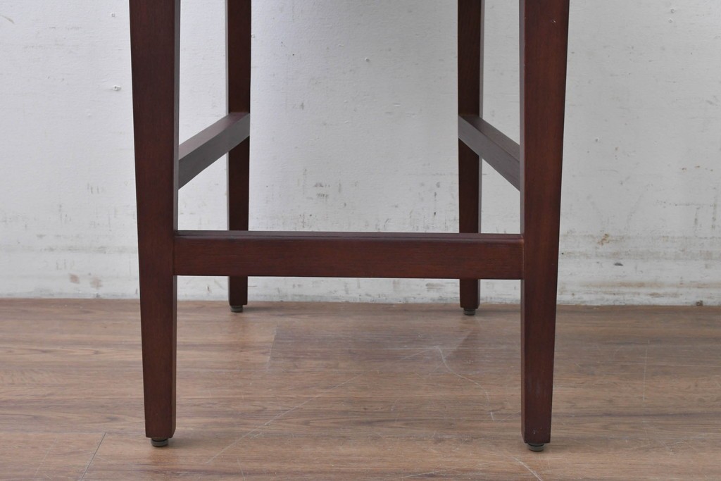 新古　展示品　超美品　特注品　チェック柄ファブリック座面のカウンターチェア　制作費約8万円　(R-088326)